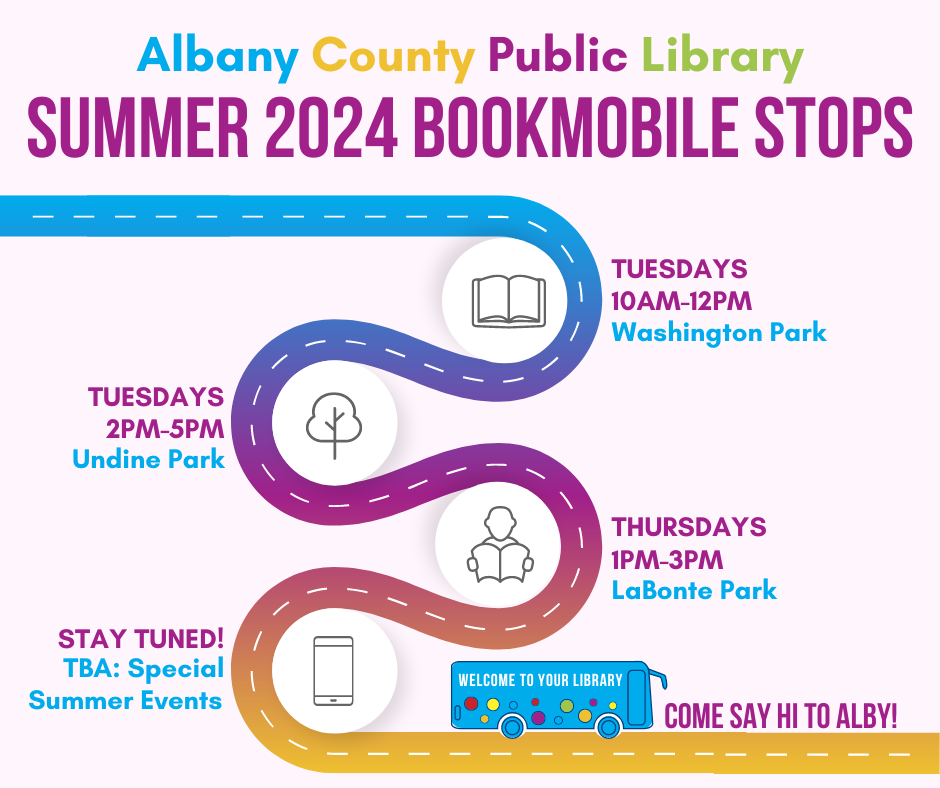 Albany County Public Library Bookmobile Schedule Summer 2024